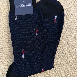 Bresciani Luxury Golfer Motif Socks